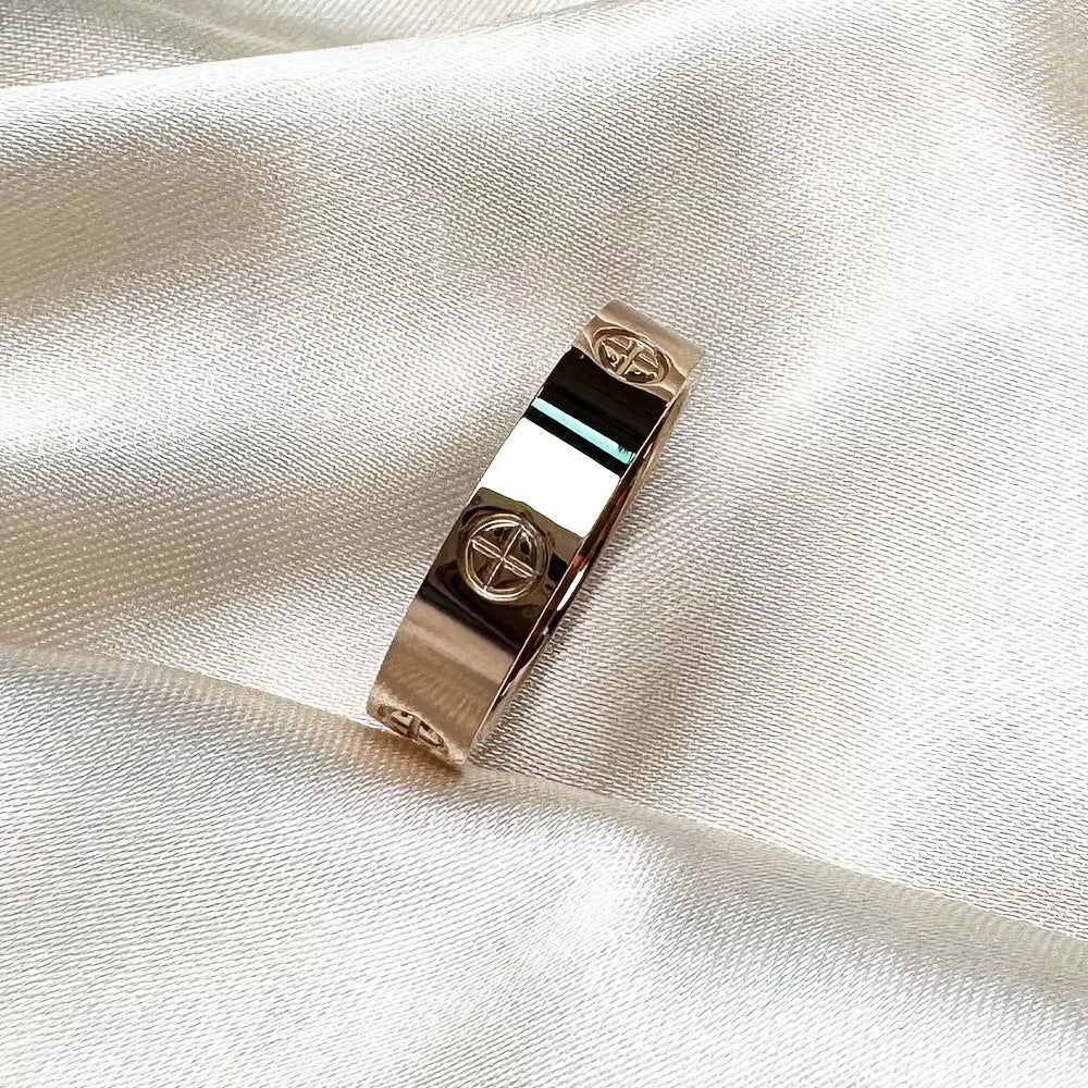 Classic Cross Stone Ring